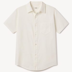 Draped Twill S/S One Pocket Shirt